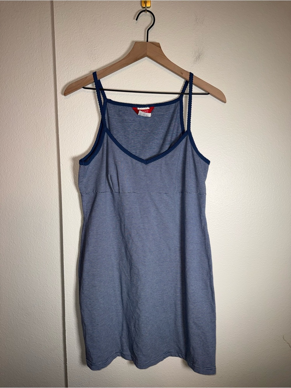 VINTAGE ESPIRIT 90s Y2K Clueless striped cotton blend baby doll dress L